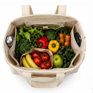 Bolsa de Compras de Lona Lavable de Uso Medio Resistente, Hecha a Medida, con Múltiples Compartimentos para Comestibles, Comercio Minorista y Publicidad - Product Image 5