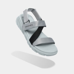 Sandales d'été unisexes à fermeture auto-agrippante, semelle légère grise, brides noires, nouveau modèle, bout ouvert, style décontracté - Product Image 6