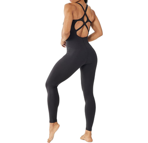 Mono Deportivo de Yoga para Mujer, Diseño con Espalda Descubierta, Manga Larga, Elástico en 4 Direcciones, Ropa Deportiva para Gimnasio - Product Image 3