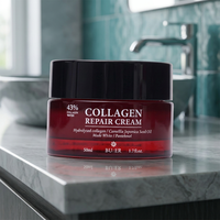 Crème réparatrice au collagène, lotion douce réparatrice et soignante au collagène, élimination des toxines, stimulant de la production de collagène, crème éclaircissante riche en collagène pour le visage