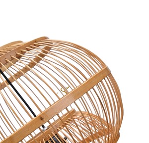 Nordic Style Slatted Sphere Rattan Lampshade Eco Friendly <b>Bamboo</b> Pendant Light Shade Round Ceiling Hanging <b>Lantern</b> - Product Image 4