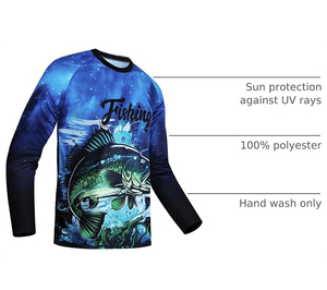 Camisa de Pesca Personalizada con Protección UV UPF 50+, Ecológica, Antibacteriana, con Capucha, Manga Larga, Ligera, de Secado Rápido y Absorción de Humedad - Product Image 4