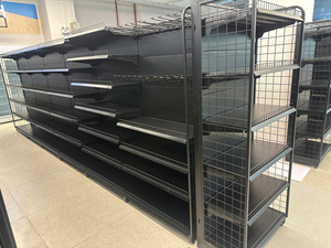 One Tech Heavy Duty 7 Tier Single Sided Perforated <b>Wall</b> Shelf Powder Coated Steel Anti Rust Non Slip Multipurpose Retail Store - Product Image 6