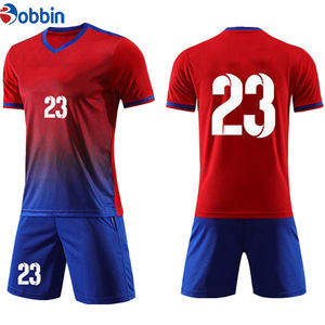Maillot de football court personnalisé imprimé par sublimation, en Spandex/Coton, respirant, séchage rapide, anti-bactérien - Product Image 4