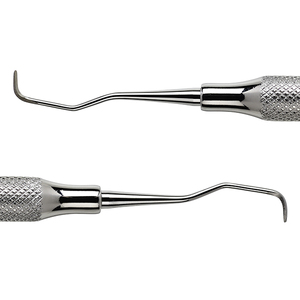 Cureta Gracey 1/2 estándar, raspador periodontal de doble punta para uso anterior, mango hueco de 10 mm, instrumento dental de acero quirúrgico, herramienta DE - Product Image 3