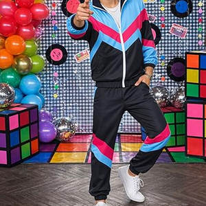 Conjunto Deportivo Retro de los 90 para Hombre, Disfraz de Halloween, Chaqueta Deportiva, Ropa Deportiva Urbana, Chaqueta y Pantalones Deportivos - Product Image 3