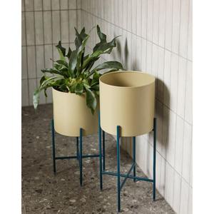 Soportes minimalistas de metal para flores con macetas blancas, maceteros de interior para decoración del hogar, diseño circular, acabado con recubrimiento en polvo. - Product Image 6