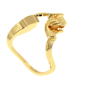 AJRETAIL แหวนหมั้นรูปหัวใจสีเหลืองทอง 14K 'ร่วมกันตลอดไป' พร้อมใบรับรอง เครื่องประดับโรแมนติกสำหรับผู้หญิง - Product Image 4