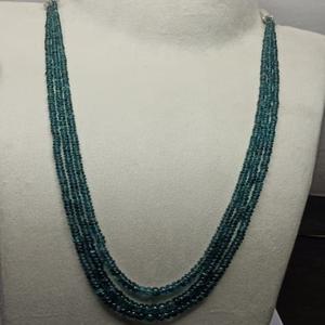 Cuentas Redondas Lisas de Turmalina Azul Índigo Natural de Alta Calidad, 3mm-7mm, Personalizables para la Fabricación de Joyería y Collares - Product Image 1