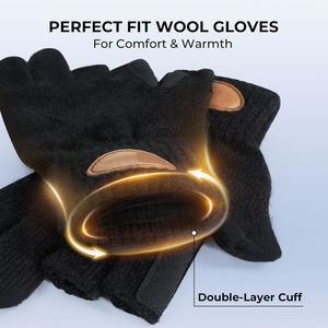 Service OEM, gants de pêche de haute qualité antidérapants à demi-doigts, personnalisables, unisexes, avec sangle réglable, fermeture à enfiler, pour toutes les saisons - Product Image 4