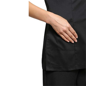 Custom Logo Women's Wrap Front <b>Tunic</b> Top Stand Collar Three Button Spa Salon Beauty Uniform Wholesale Therapist Massage Uniform - Product Image 5