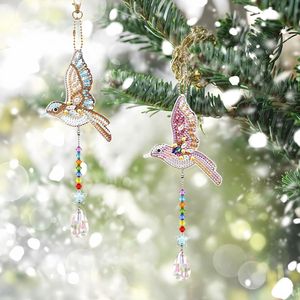 Set di 4 Kit per Pittura Diamantata per Adulti Principianti, Decorazioni in Cristallo a Forma di Colibrì e Farfalla per Arredamento Casa e Esterni - Product Image 3