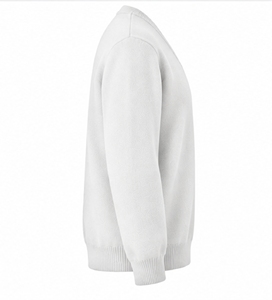 Pull blanc à col en V pour homme INDEX, tricoté à la machine, pull d'hiver - Product Image 5