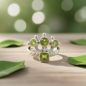 9.7 Grams Peridot <b>Crystal</b> <b>Ring</b> - Product Image 3