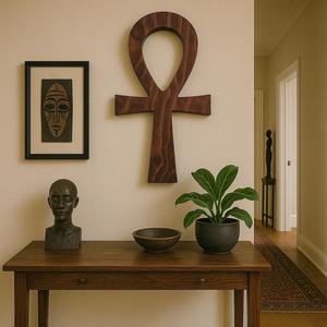 Instalación decorativa moderna para pared, elegante decoración de pared redonda, arte de pared de madera de lujo para hogares modernos, adorno colgante de pared. - Product Image 1