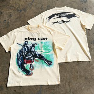 Camiseta Negra de Manga Corta para Hombre, Estilo Punk, Cuello Redondo, Corte Regular, 100% Algodón Lavado, Transpirable, Diseño Personalizado - Product Image 2