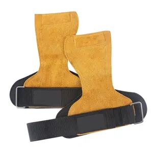 Coussinets de gymnastique en cuir de vachette 4mm personnalisables Gants de fitness d'haltérophilie antidérapants Puissance réglable pour Crossfit - Product Image 1