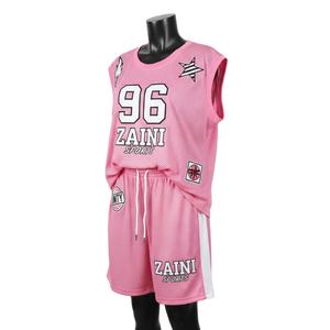 Conjunto de pantalones cortos de baloncesto de malla premium para mujer, transpirable, poliéster 180 GSM, color granate dorado, logotipo con transferencia térmica, conjuntos para mujer - Product Image 4