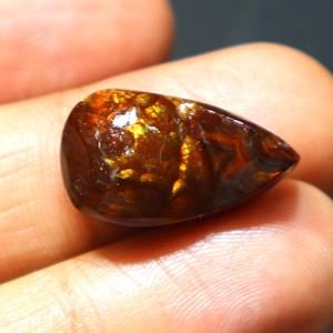 Cabochon en Agate de Feu Druzy, Pierre Naturelle, Gemme d'Agate de Feu Faite à la Main, Cristal Poli pour Pendentif et Bijoux - Product Image 2