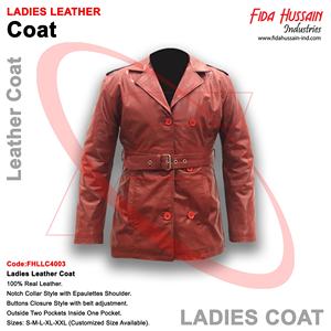 Abrigo clásico de cuero rojo para mujer Estilo de moda para mujer Abrigo de cuero rojo Colección de abrigos de cuero real - Product Image 5