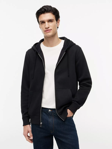 Custom <b>Fleece</b> <b>Zip</b> <b>Up</b> <b>Hoodie</b> Boxy Men's Sweatshirt Plain Solid Color Premium Front Pocket Hoodies Wholesale Products - Product Image 3