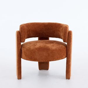 Poltrona Singola Contemporanea, Sedia Moderna in Tessuto Bouclé, Comoda Poltrona Imbottita per Soggiorno e Hotel - Product Image 1