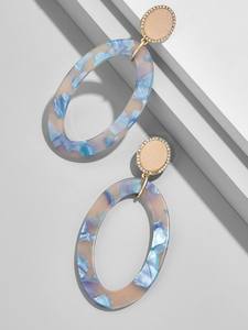 Boucles d'oreilles pendantes en résine style bohème, faites à la main, pour femmes, bijoux de mode tendance, design unique - Product Image 2