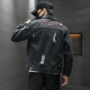 Custom Lobster Raw Fireman Clasp Cropped Carpenter Mechanic Outerwear Bomber <b>Worker</b> Workwear Work Jeans Denim <b>Jacket</b> for Men - Product Image 5