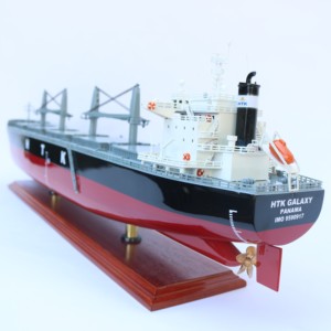 HTK GALAXY-โมเดลเรือไม้เนื้อแข็งทำมือ ทาสีอย่างประณีต เรือบรรทุกสินค้าเชิงพาณิชย์สุดหรู ธีมการเดินเรือ ตั้งโชว์ได้ในบ้าน - Product Image 1