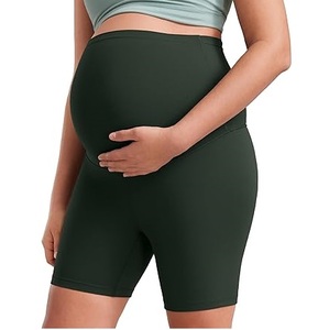 Shorts de Maternidad de Color Sólido, Diseño 2026, 100% Poliéster, Ropa de Maternidad para Mujer, Shorts de Yoga Estilo Biker, Venta al Por Mayor - Product Image 1