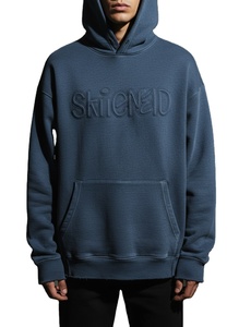 Manufacturer 500GSM Heavyweight Luxury Puff Print Hoodie Men Oversized Embossed Thick Fleece Custom Logo Pullover Sweatshirt OEM - Product Image 1