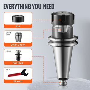 Set di Pinze CAT40 ER 16/32 da 35 Pezzi SLN FMB APU, Portautensili in Acciaio a Molla con 10 Tiranti - Product Image 6