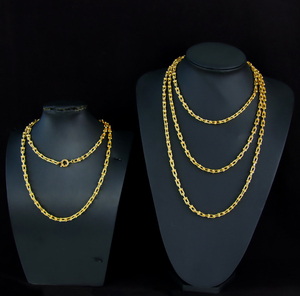 Collier long de luxe couleur or pour mariage à Dubaï, plaqué or 21 carats, chaîne fer à cheval de style italien pour femme, idéal pour événements et soirées - Product Image 5