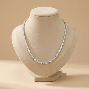 Cadena de Tenis RAMDUT IMPEX de Lujo en Oro de 18K con Diamantes Cultivados en Laboratorio, Certificación IGI, Estilo Hiphop para Mujer, Corte Brillante, Color D, Alta Calidad - Product Image 2