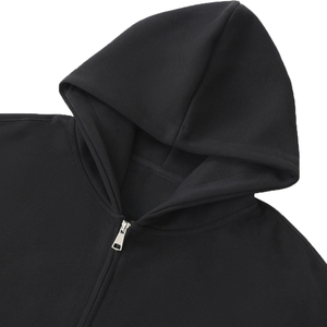 Sweat-shirts à capuche unisexes personnalisés pour hommes, en coton molletonné, avec fermeture éclair intégrale et cordon de serrage, à manches longues, décontractés - Product Image 5