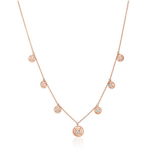 สร้อยคอโรสโกลด์ 14KT น้ำหนักรวม 3.830 กรัม น้ำหนักเบา ดีไซน์สวยงาม เหมาะสำหรับผู้หญิง สวมใส่ได้ทุกวัน เครื่องประดับคุณภาพสูง ผู้ผลิตขายส่ง - Product Image 3