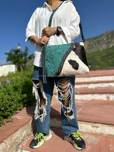 Nuevos bolsos de cuero de piel de vaca con estampado en relieve a mano de Western Real, bolso elegante para mujer y bolso de mano con estampado de piel, conjuntos combinados únicos - Product Image 2