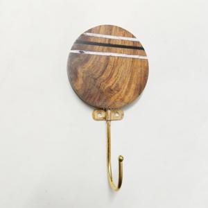 Contemporary <b>Art</b> Wall Hook, Resin & Wood Decorative Hook, Minimalist Home Storage Hooks and wall organisation - Product Image 3