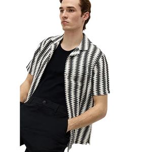 Stylish Men’s Cotton <b>Blend</b> Short Sleeve Regular Fit Shirt Breathable Casual Wear for Travel and Daily Use - Product Image 3