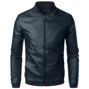 <b>Men's</b> New PU Leather <b>Jacket</b> Solid Color Slim Fit <b>Baseball</b> Style High Street Outdoor Casual Wear <b>for</b> Winter Season <b>jacket</b> <b>for</b> <b>men</b> - Product Image 3