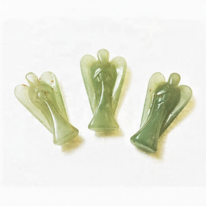 Figuras de Ángeles de Aventurina Verde, Talladas en Piedra Natural, Ecológicas, de 2 Pulgadas, Artesanías al por Mayor, Figuras de Hadas, Rocas de Reiki, Mascotas - Product Image 1