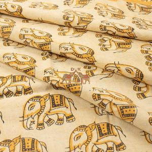 Tela de algodón estampada a mano con diseño de elefantes para ropa infantil y decoración del hogar - Product Image 2