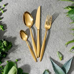 Juego de 3 cucharas de acero inoxidable con mangos de madera, cubiertos con acabado pulido espejo para cocina y comedor - Product Image 3