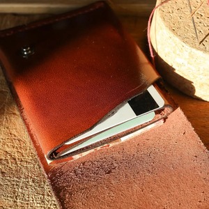 Genuine Leather Handmade <b>Cute</b> Square Slim Bifold <b>Wallet</b> for Men with Multiple Card Slots and Cash Pocket Budget Friendly - Product Image 2