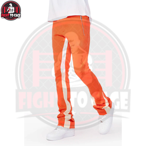 2026 Custom Logo Men's <b>Flared</b> Joggers Lightweight Canvas Fabric Breathable Quick Dry Casual Drawstring Closure High Street Baggy - Product Image 6