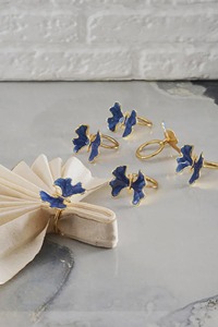 Anillo de Servilleta de Metal Azul con Forma de Mariposa para Decoración de Fiestas en Casa, Elegante Decoración de Mesa de Comedor e Idea de Regalo de la India - Product Image 4