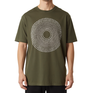 Camiseta Extra Grande para Hombre, Color Verde Oliva, con Pedrería, Algodón Grueso Premium, Estilo Urbano, Superventas - Product Image 3