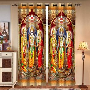 Luxury 122 X 152 cm Polyester Printed Floral Curtain Eco-Friendly Flame Retardant with Grommets Ready-Made for Home Hotel Use - Product Image 1