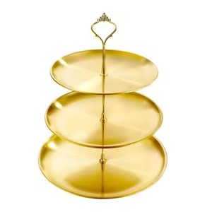 Support à gâteau classique en métal à 2 niveaux, présentoir à desserts, porte-cupcakes, décoration de table pour mariage et fête - Product Image 2