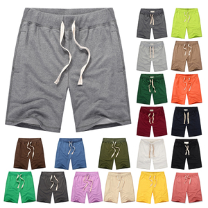 Pantalones cortos deportivos sueltos para correr para hombre, pantalones cortos informales de algodón de talla grande con cordón para gimnasio, Playa y verano con estampado de logotipo personalizado - Product Image 1